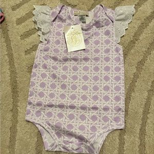 The Beaufort Bonnet Company TBBC Wendy Ocean Cane Onesie 18/24M, NWT